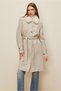 Fur Collar Detail Coat 90604 - 3