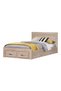 Bolivar 120x200 Vintage Oak Single Bed for Kids with 2 Front Drawers - 2-Year Warranty - 3