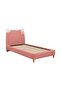 Kitty 90x200 Upholstered Kids Bed - Light Pink Fabric, Engineered Wood, 2-Year Warranty - 3