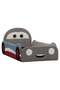 McQueen Car Kids Bed 90x200 - Upholstered Light Grey & Blue/Red, Engineered Wood, 2 Year Warranty - 2