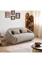 Freeza 2-Seater Fabric Sofa Bed - Beige, Solid Wood Frame, 162x116x80.2cm, 2-Year Warranty - 2