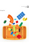 Children's activity table and chair set, 63 pieces, with storage space. - 4