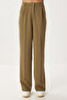 Pleated Woven Palazzo Pants Ldw0010 Olive Green - 3