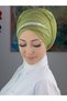 Striped Detail Bonnet Shawl - 7