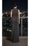 Mock Neck Stone Detailed Slit Glitter Evening Dress 583187 Fume - 2