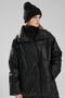 Women's Faux Leather Goose down Filled Design Long Coat - 7