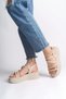 Natalie Thin Buckle Ribbon Detailed Orthopedic Sole Women's Sandals Ckt - Cream - 3