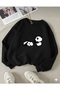 Oversized Zero Necklace Crop Top Cotton Lazy Panda Printed