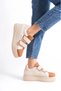 Valencia Laceless Velcro Orthopedic Sole Women's Sneaker Sports Shoes Ctt - Tan/Brown - 2