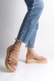 Eva Thick Buckle Stone Striped Orthopedic Sole Women's Sandals Ctt - Skin