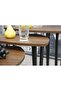 Asgard Set of 3 Nesting Tables – Walnut & Black Modern Space-Saving Side Tables - 7
