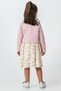 Girl's 3-Piece Set with Rose Detail Cardigan - 26K 7271 - 5