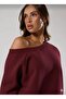 NEW SEASON Women's Oversized Off-The-Shoulder Two-Thread Fabric Top-and-Bottom Tracksuit Set (Without Fleece) 0052 - 3