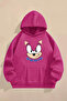 Children's Sonic Printed Hooded Sweatshirt Hoodie - 2