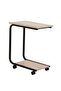 Castilia Side Table – Oak & Black Modern End Table for Living Rooms