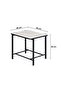 Reuben End Table – White Marble & Black Elegant Side Table for Modern Interiors - 3