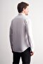 White Buttoned Collar Knitted Long Sleeve Product Slim Fit Stretchy Shirt 1004255270 - 5
