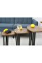 Asgard Set of 3 Nesting Tables – Walnut & Black Modern Space-Saving Side Tables - 6