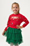 Red Christmas Themed Girls' Two-Piece Set - Judy - 4