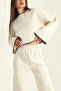 Women's Shepherd Stitch Sweater Pants Knitwear Two-Piece Set - 2
