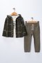 Boys' Hooded Cardigan T-Shirt and Pants 3-Piece Set - 2