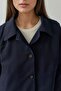 Buttoned Jacket with Plaid Pattern Inside - 6