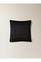 Serrated Black Throw Pillow Cover (45X45) - 2