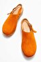 Aliva Women's Genuine Leather Clogs Sandals Orange Suede - 7