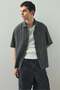 Oversized Fit Short-sleeved linen-blend shirt - 3