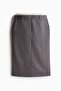 Double-waistband pencil skirt