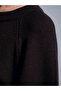 10818 Crew Neck Wide Sleeve Knitwear Sweater-Dark Brown - 4