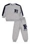 Ny Printed Tracksuit Set for 2-5 Years Old - Gray