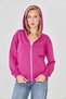 Women's Full Zip Hooded Cotton Tracksuit Top Fuchsia 9508-F - 6