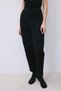 Comfortable Fit Black Knitwear Trousers with Faux Leather Detail - 7