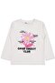 Civil Girls' Good Energy Clup Printed Sweatshirt |   Lycra Single Jersey |   School Nursery and Daily Use - Ecru
