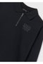 Black Boy's Collared Zippered Sweatshirt 7408 - 3