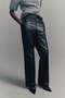 Bootcut leather trousers