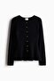 Rib-knit peplum cardigan - 3