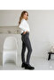 Women's Snow Black Stretch Fabric Boyfriend Smoked Mom Jean - 2