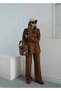 Women's Crew Neck Sweater Pants Knitwear Set