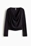 Draped jersey top - 6