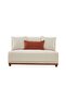 Kumo Sectional Corner Sofa - Beige/Cherry Fabric, Solid Wood, 2-Year Warranty, 427x263x73cm