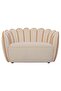 Petal 2-Seater Velvet Kids Sofa - Light Beige & Peach, Durable Wood & Fabric, 2-Year Warranty - 2