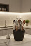 منظم أدوات التجميل ذو 7 أقسام، حامل فرشاة الأسنان - تصميم بغطاء زجاجي - كارما - 4