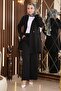Belt Detailed Suit Black Msw19106-1