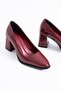 Teros flat heel women's classic high heel shoe burgundy patent leather - 4