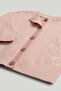 Pink Embroidered Knitted Cardigan - 2
