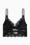 Microfibre and lace bralette - 3