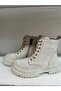 Children's Genuine Leather Boots Cream Suede
