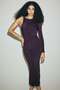 Draped one-shoulder dress